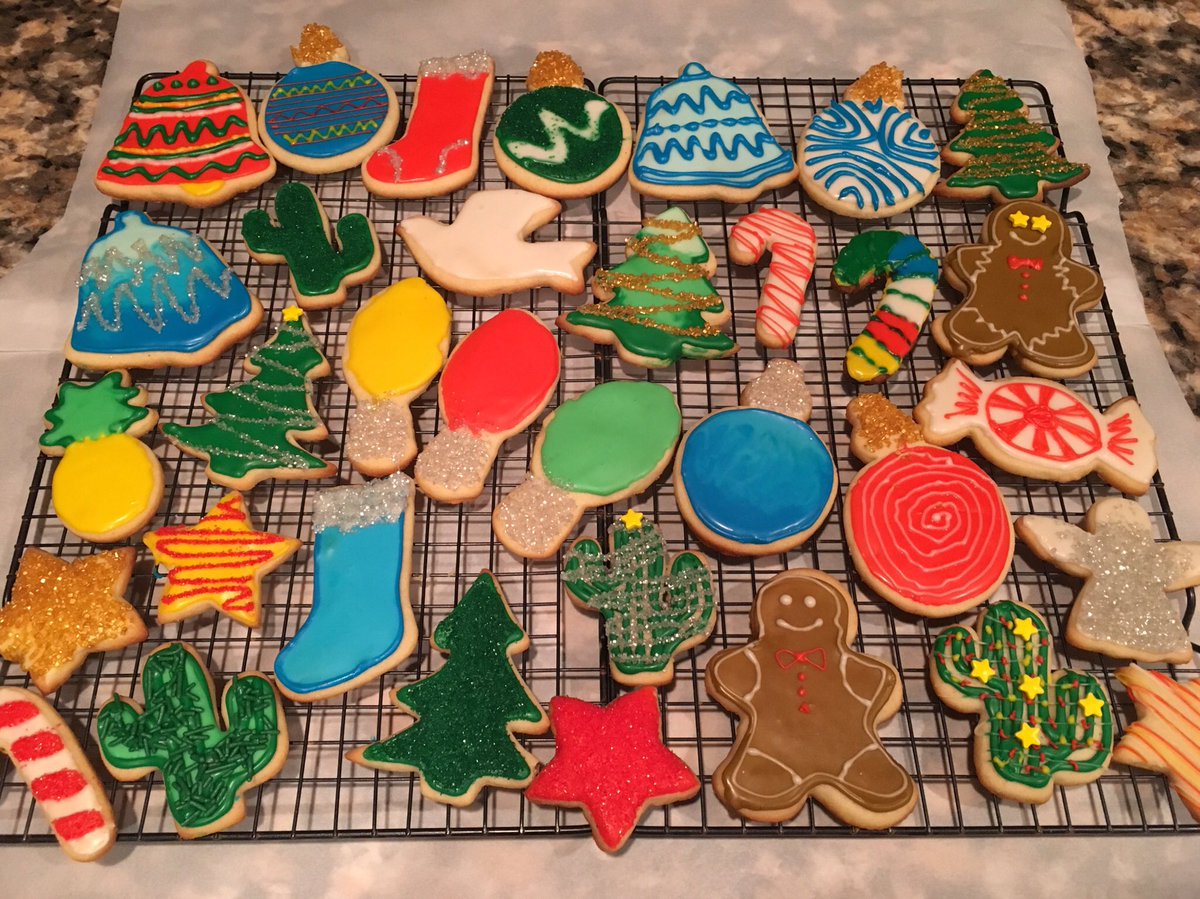 An assortment of Christmas cookies