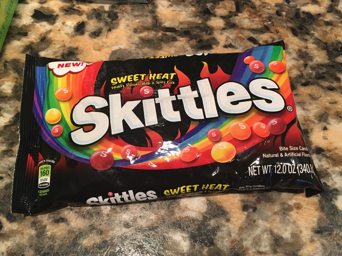 Sweet heat Skittles.