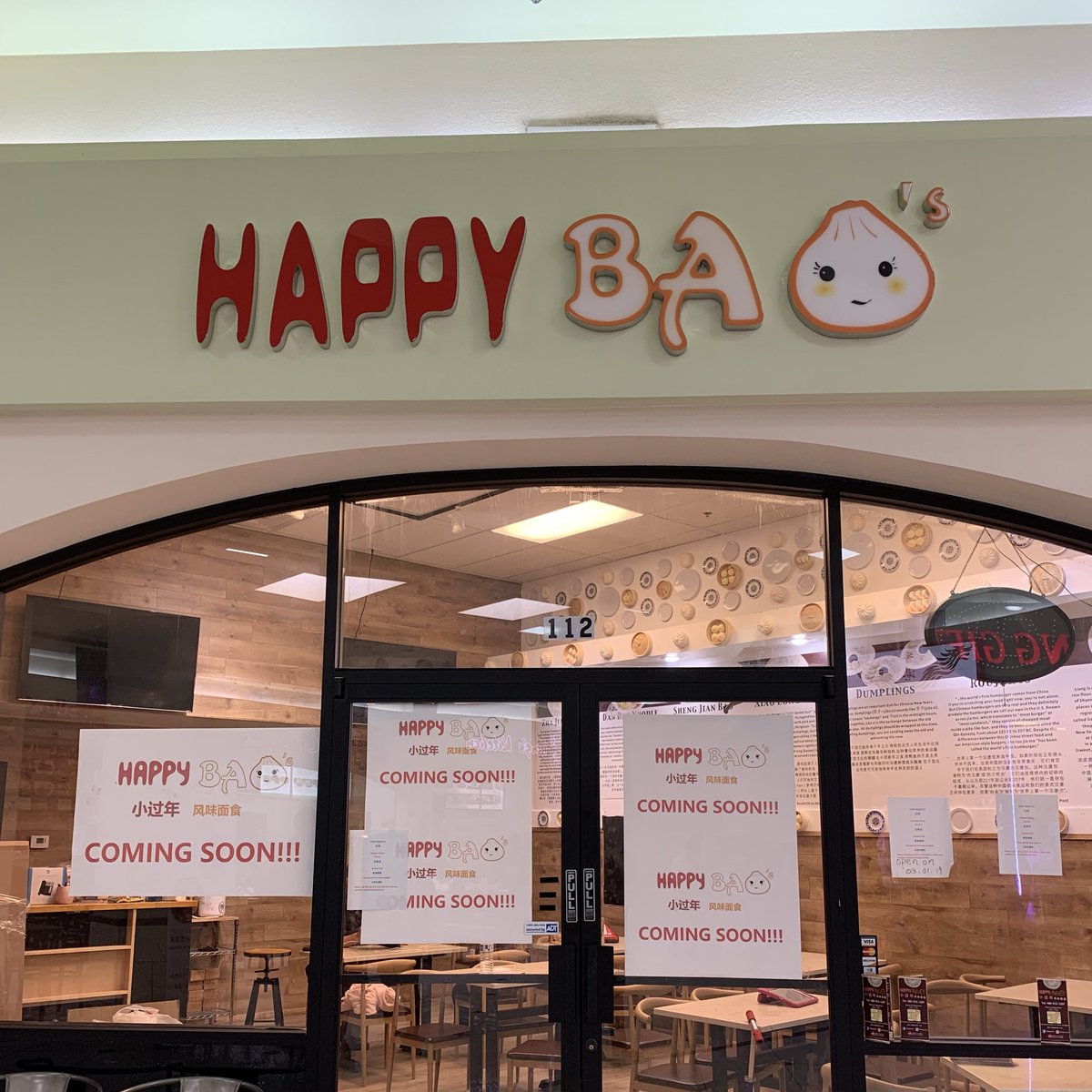 Restaurant called Happy Bao’a, coming soon.