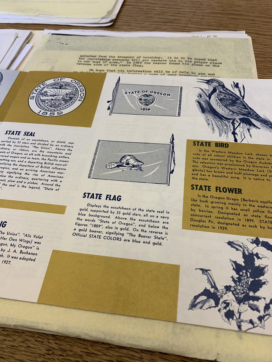 Pamphlet about Oregon state symbols.