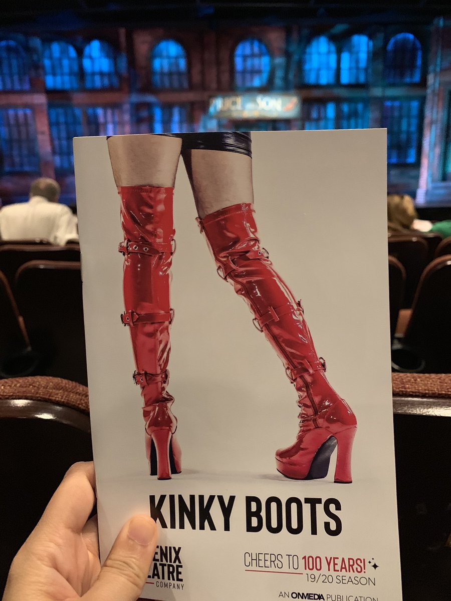 Playbill for Kinky Boots at Phoenix Theatre.