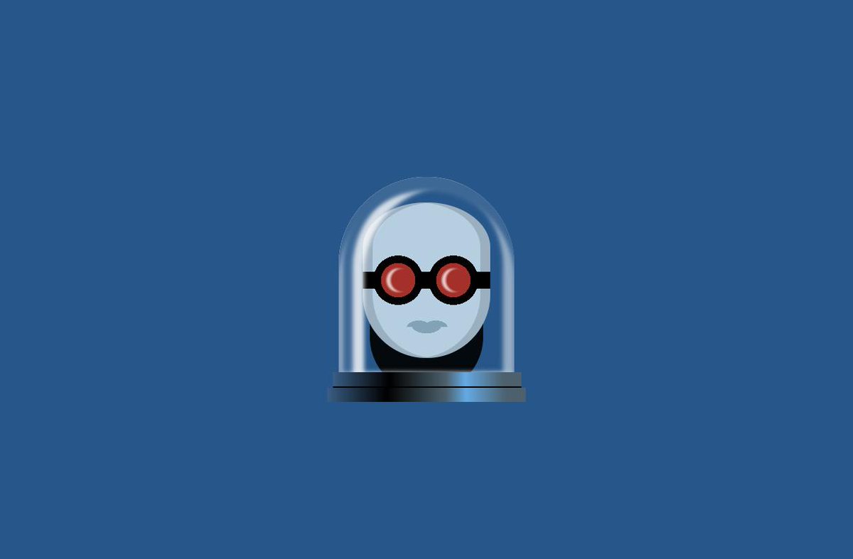 CSS illustration of Batman villain Mr. Freeze.