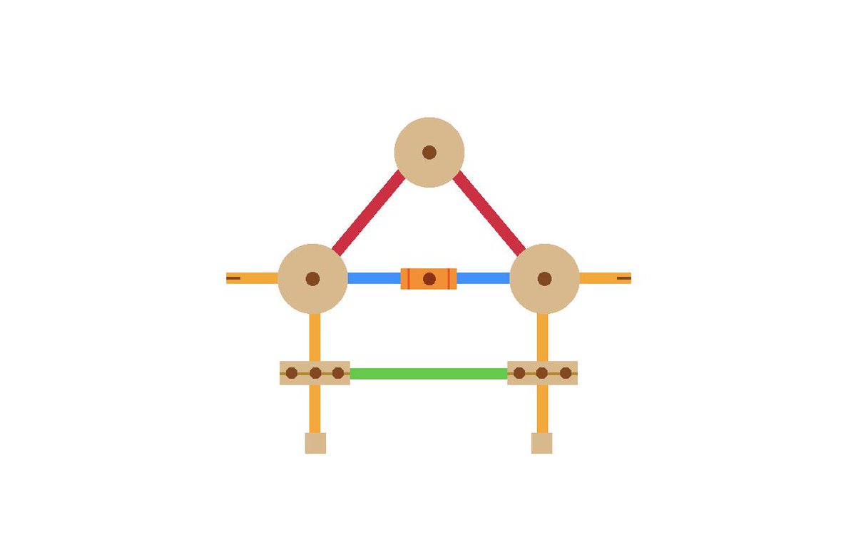 Illustration of a Tinker Toy bridge.