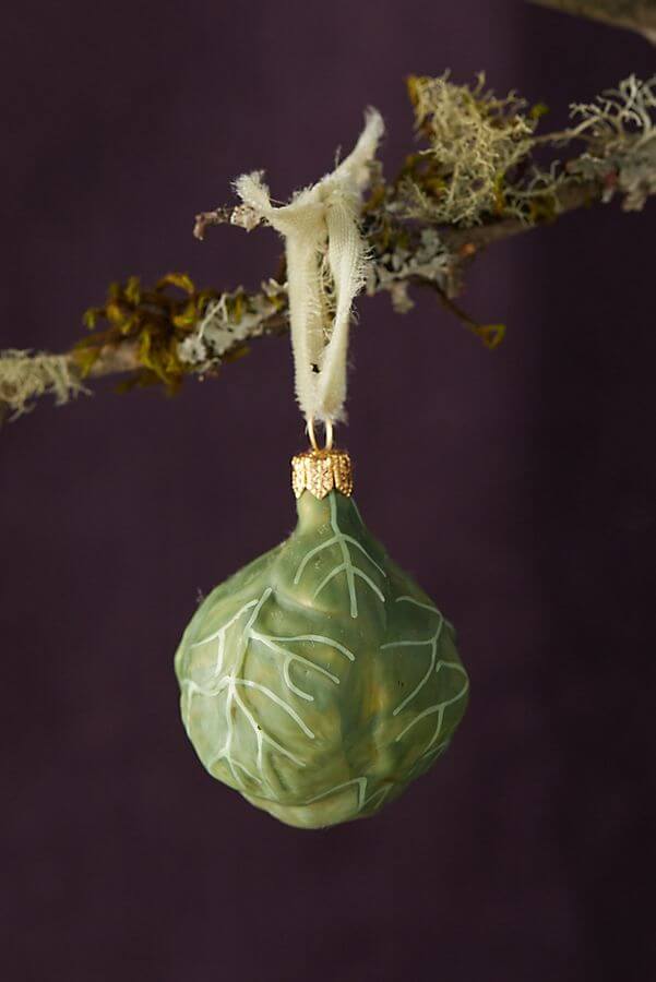 Brussel sprout holiday ornament