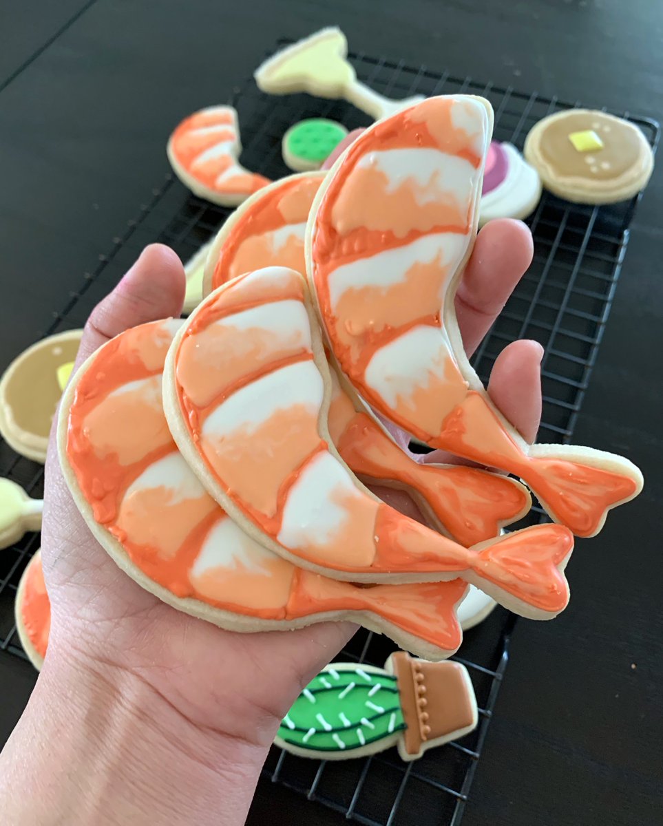 A handful of shrimp sugar cookies.