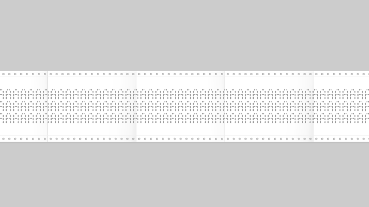 A long dot matrix paper banner printed with tons of repeated A’s like an endless scream into the void.