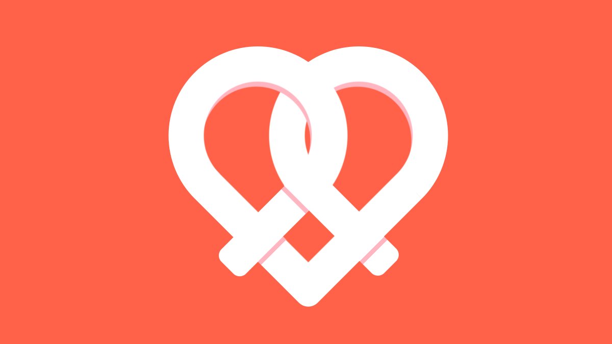 Illustration of a heart, knotted with overlapping pieces like a pretzel.