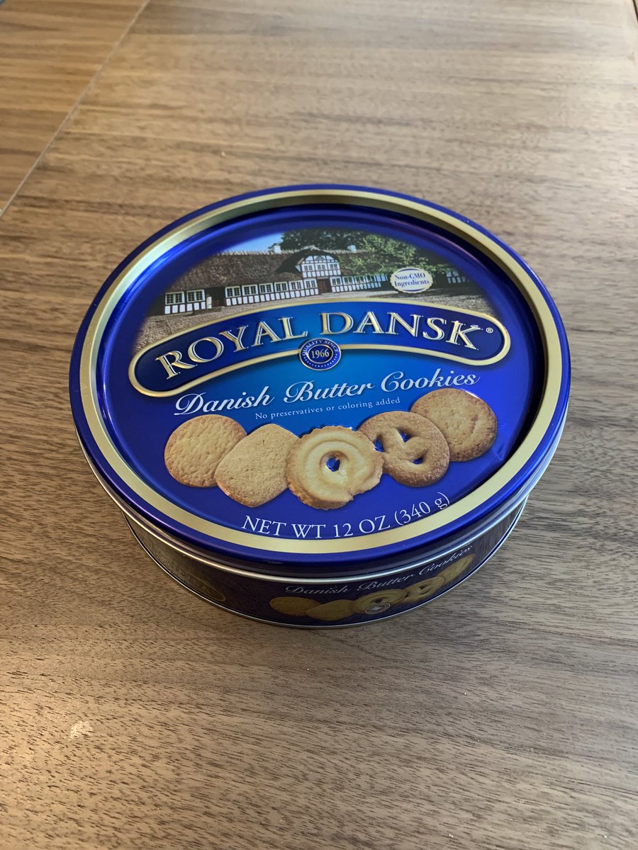 Royal Dansk Danish butter cookies circular tin