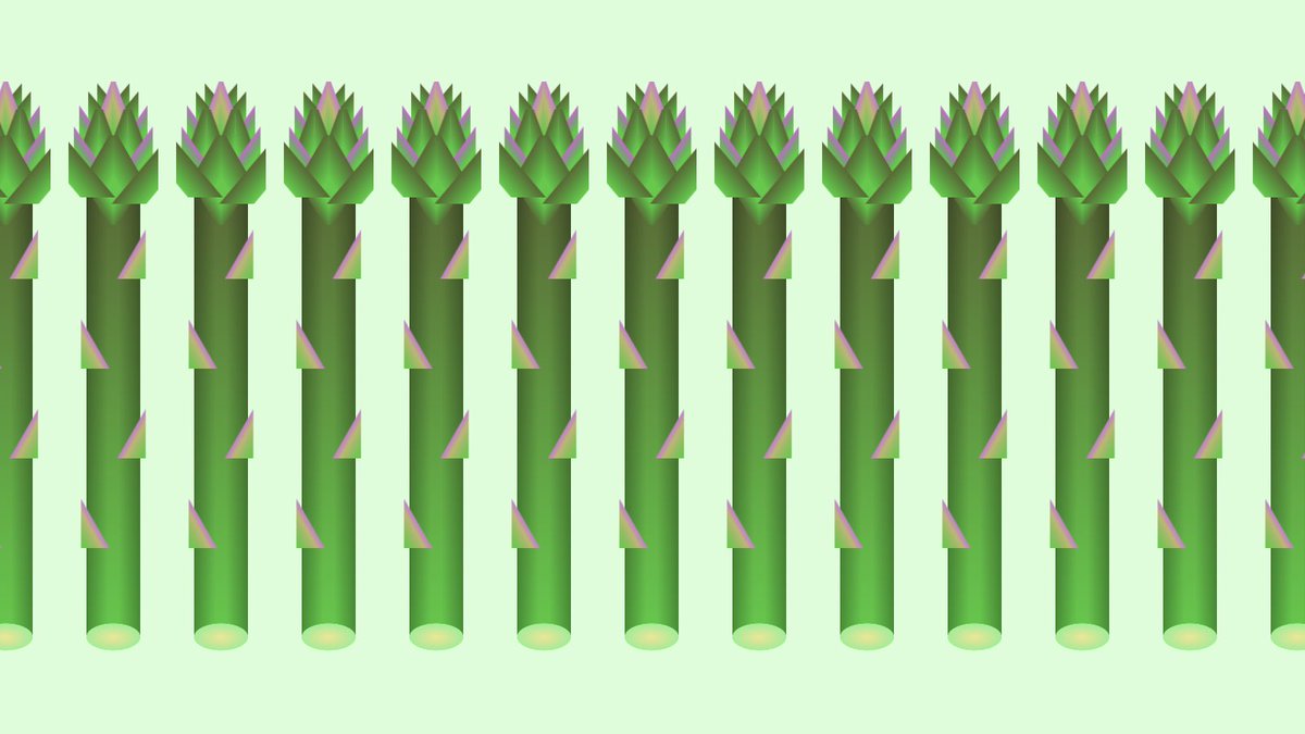 a repeating background of sticks of asparagus