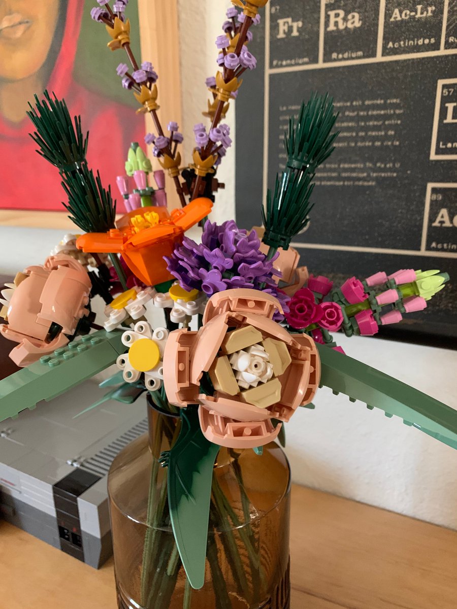 LEGO flower bouquet in a vase