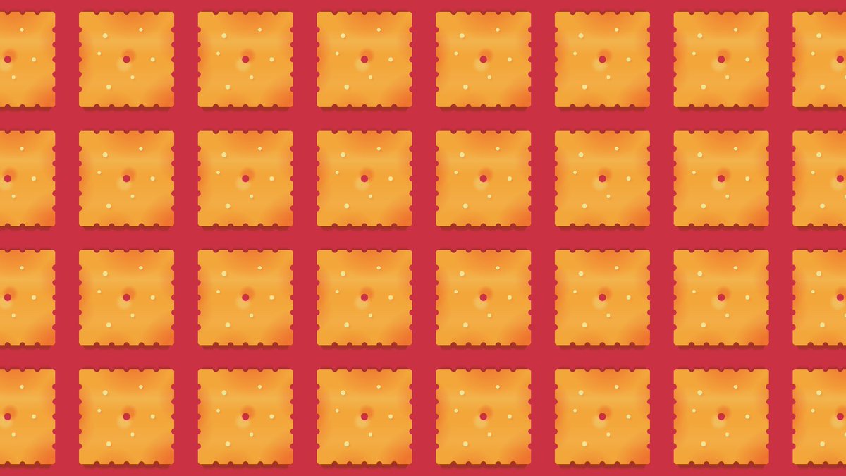 a repeating pattern of Cheez-It crackers