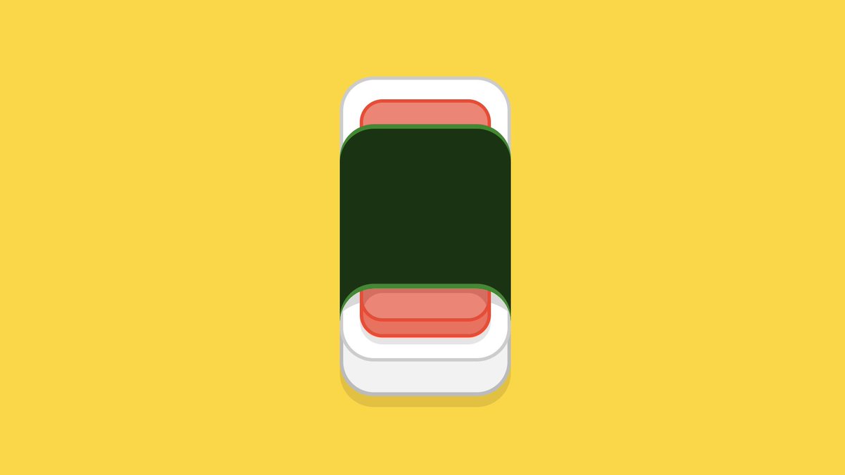 geometric illustration of a Spam musubi