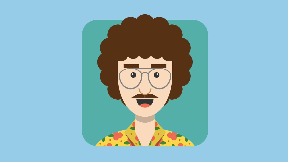 cartoon portrait of Weird Al 