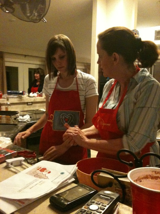 Tiffany and Tammy making cookies