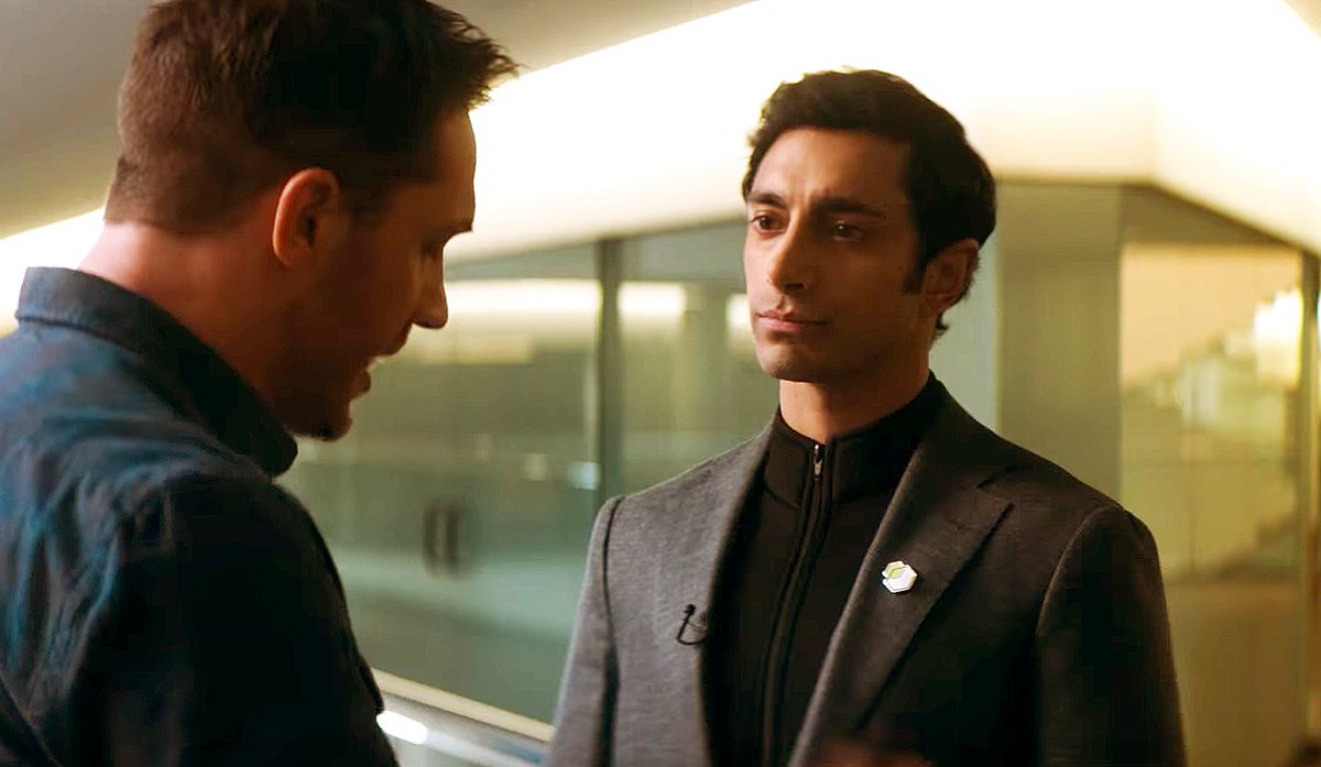 Riz Ahmed talking with Tom Hardy in the new Venom trailer.