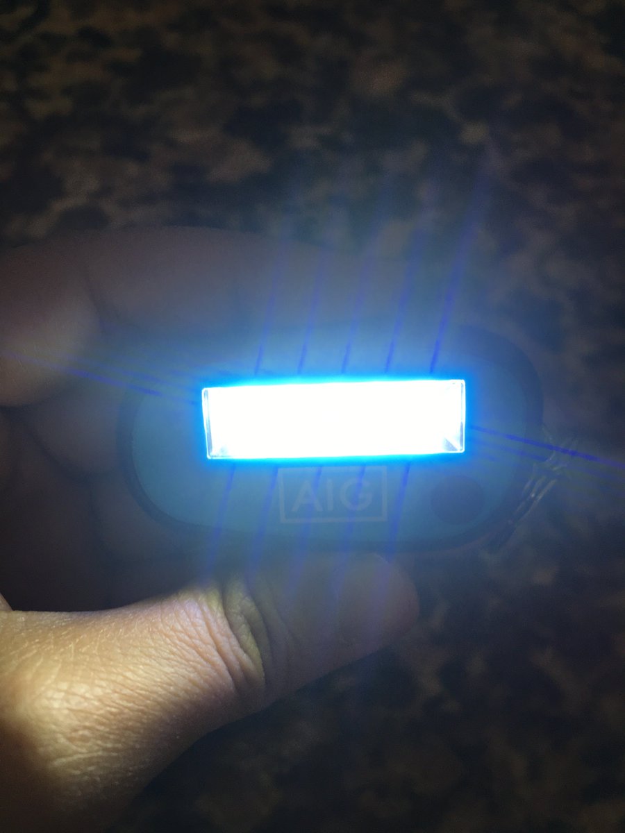 The LED text display is actually a super bright flashlight.