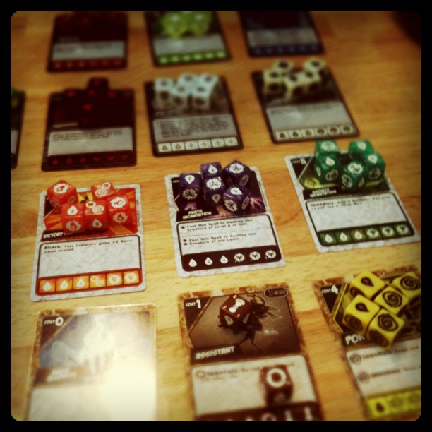 cards and dice