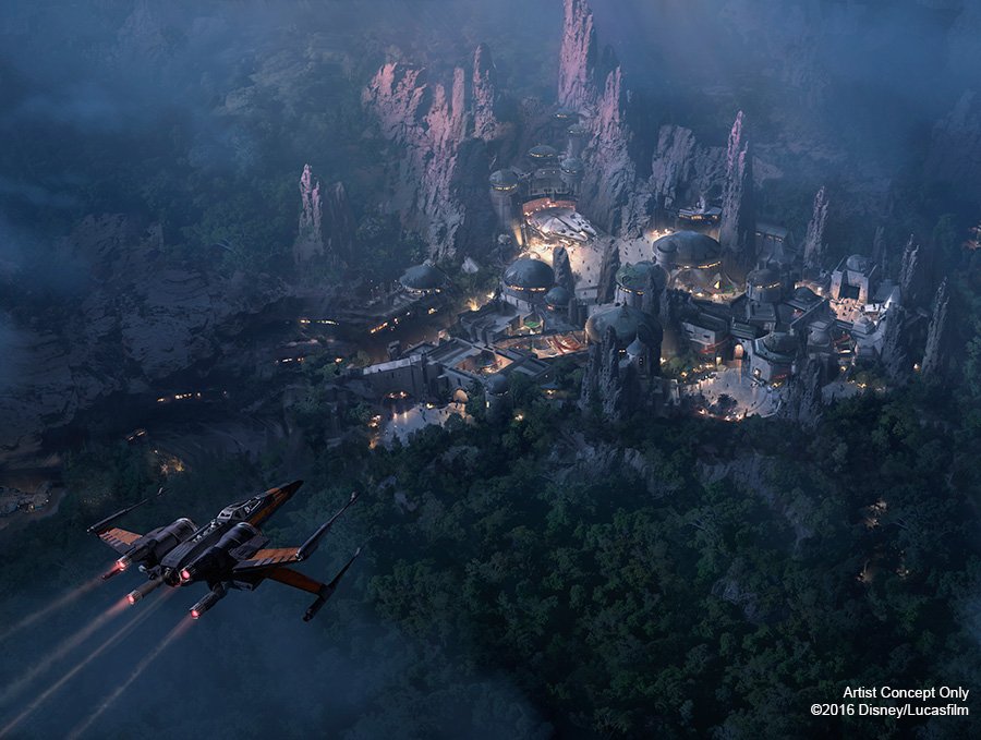 concept art for a Star Wars themed land