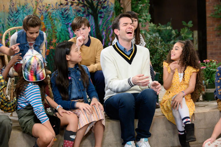 John Mulaney and a crew of kids