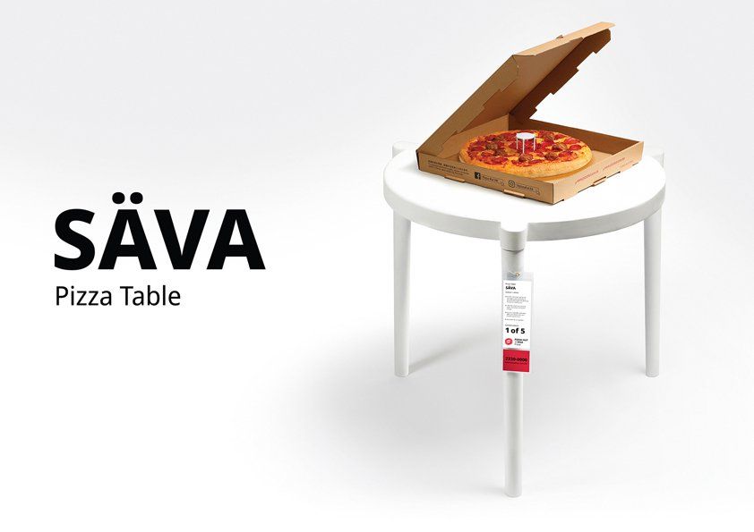 SÄVA table that looks like the little plastic table you get in a pizza delivery box