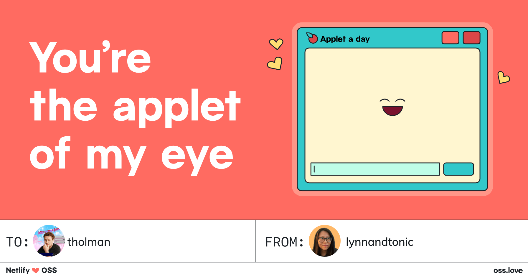 You’re the applet of my eye